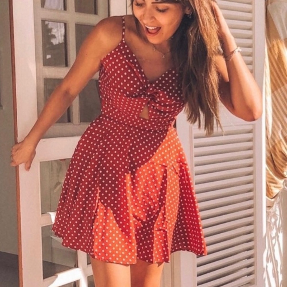 NWOT Shein red and white polka dot dress - Picture 7 of 16